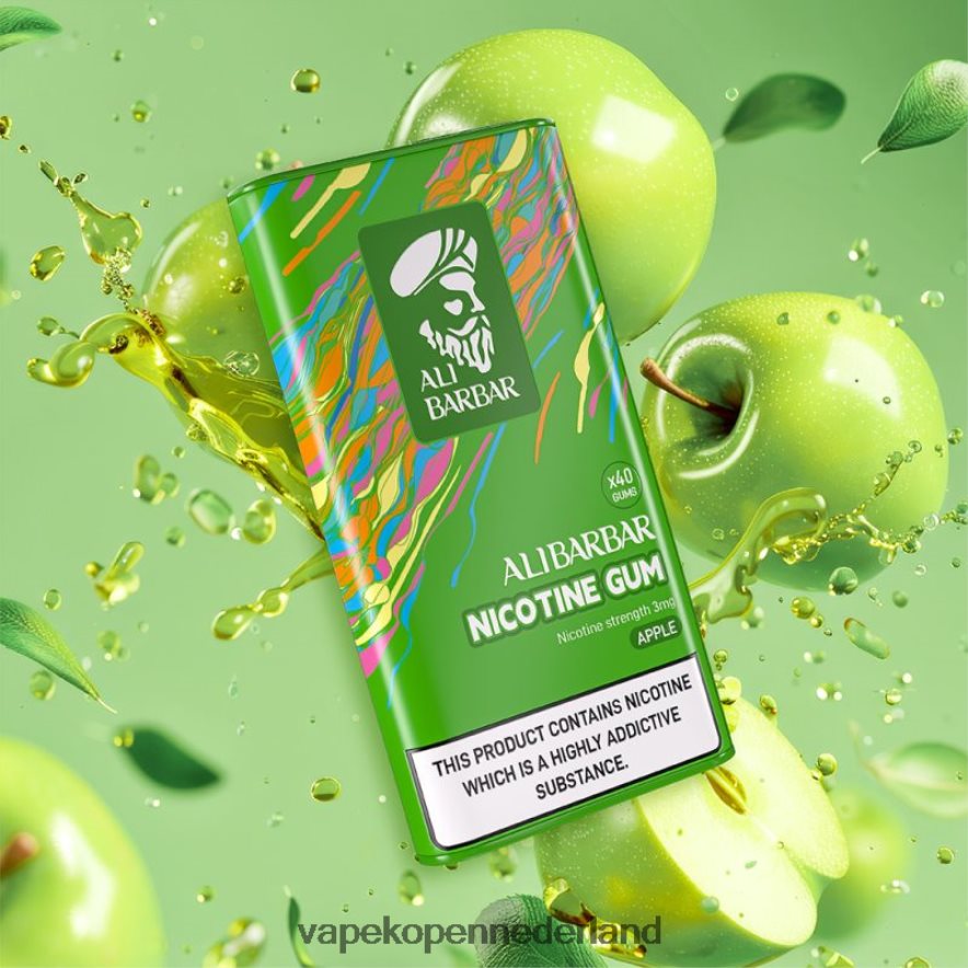 Alibarbar nicotine kauwgom appel NNL4PT98 Vape Kopen