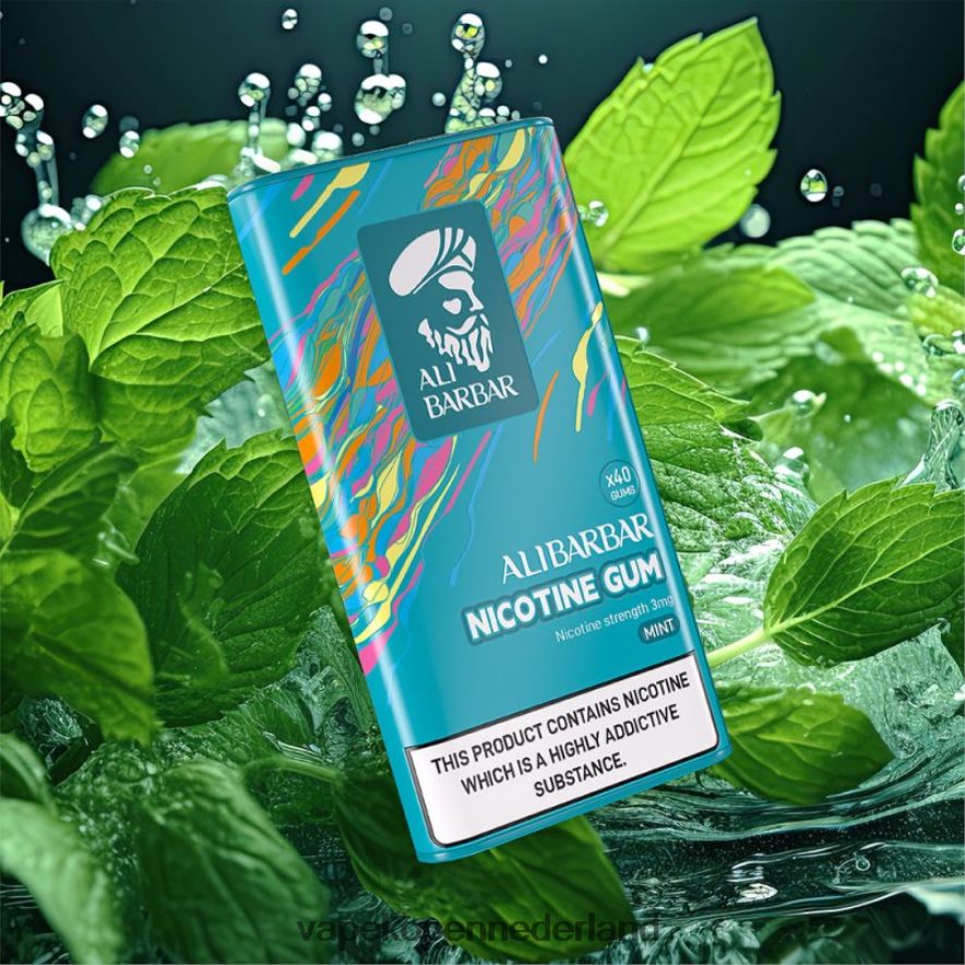 Alibarbar nicotine kauwgom munt NNL4PT101 Vape Nederland