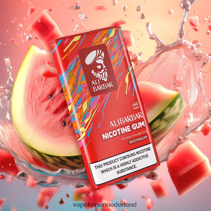 Alibarbar nicotine kauwgom watermeloen NNL4PT103 Vape Kopen