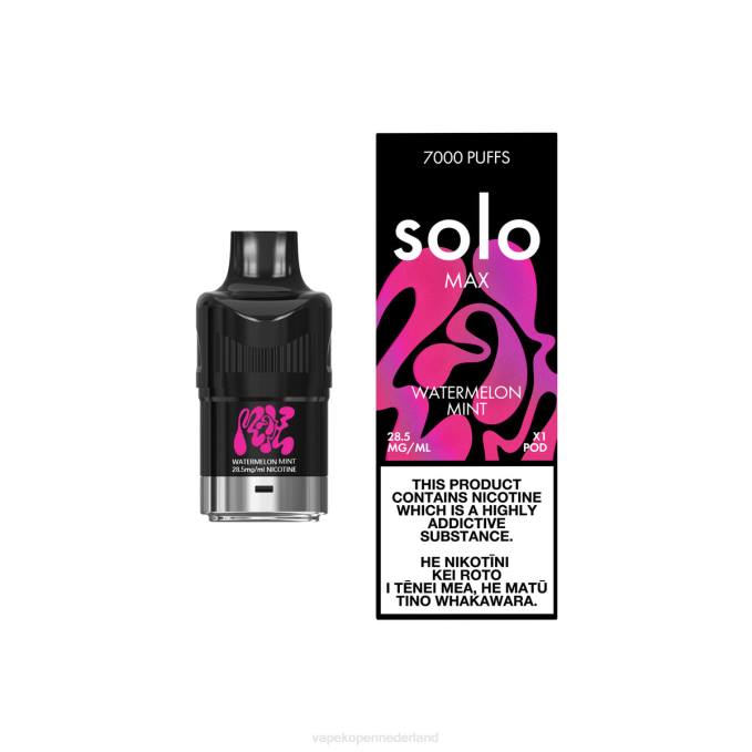 E-Liquid Nederland watermeloen munt | Solo MAX peul 864D86