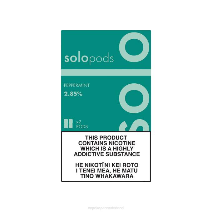 Electronic Cigarette Vape pepermunt | Solo vervangende pod, 2-pack 864D63