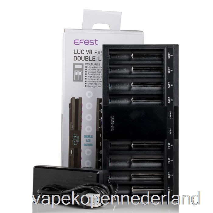 Vape Nederland Efest Luc V8 Dubbel Lcd-scherm Snelle Batterijlader