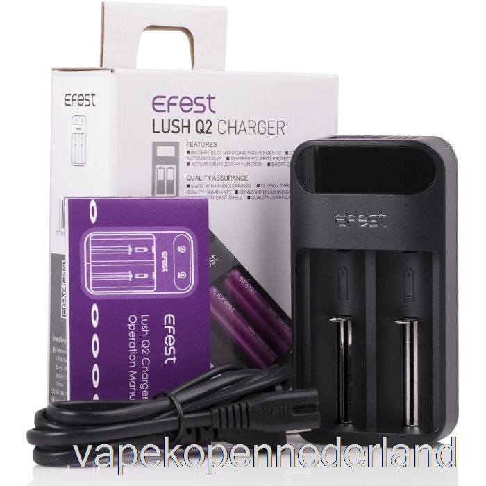 Vape Nederland Efest Lush Q2 2-bay Intelligente Led-batterijlader