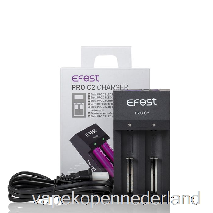 Vape Nederland Efest Pro C2 2-bay Slimme Batterijlader