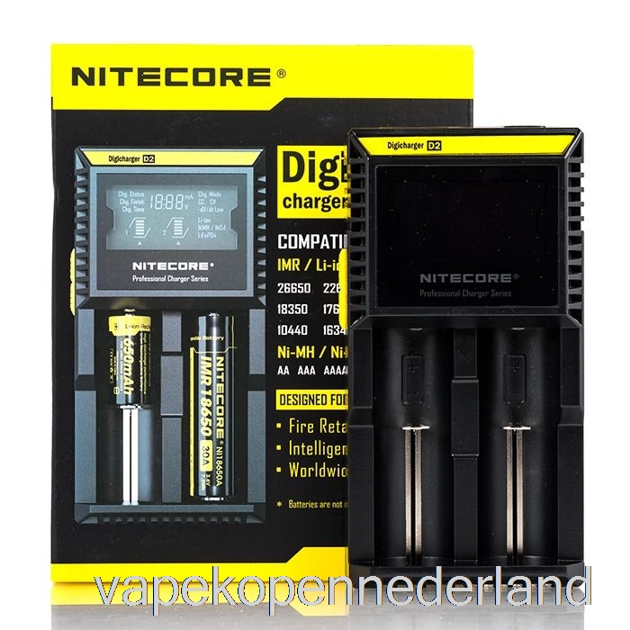 Vape Nederland Nitecore D2 Batterijlader (2-bay)