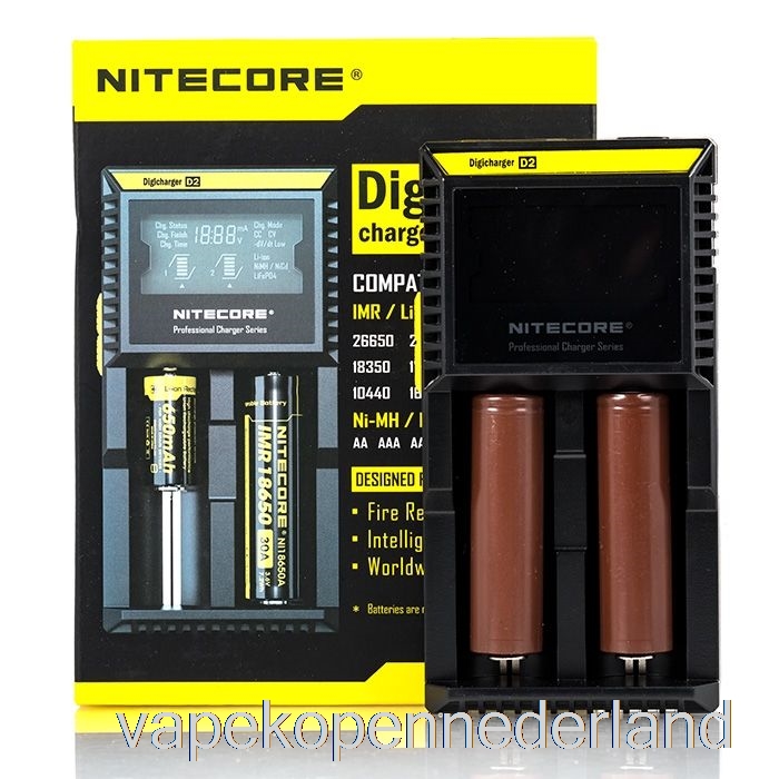 Vape Nederland Nitecore D2 Batterijlader (2-bay)