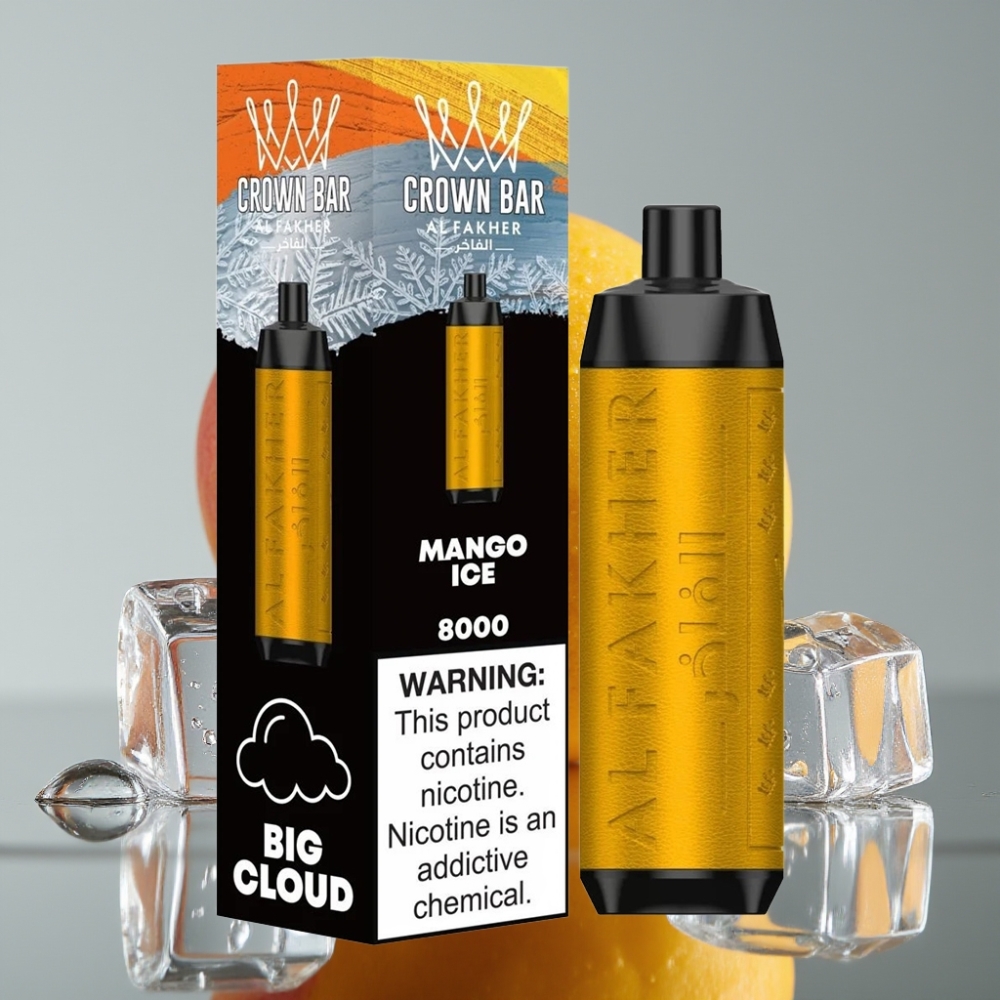 Al Fakher Crown Bar 8000 Pufs Crystal USB-C Mango IJs