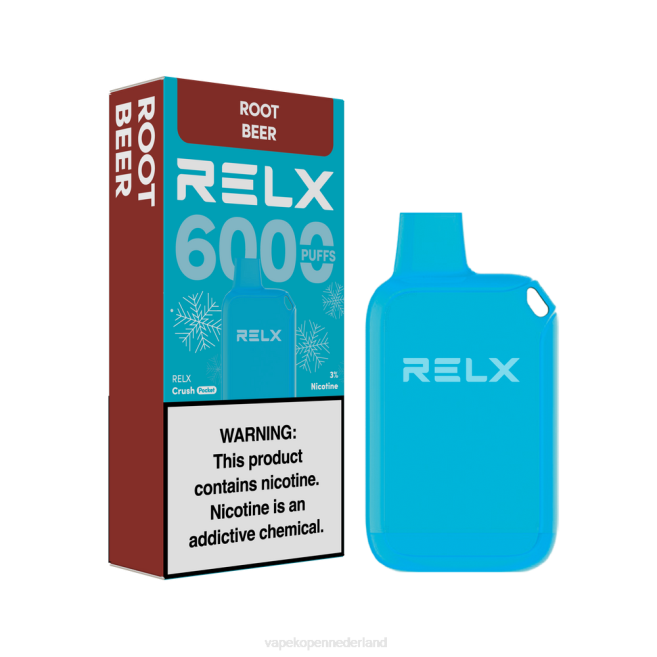 E-Liquid Nederland wortelbier - RELX Crush Pocket 6000 ijskoud LZ0V20