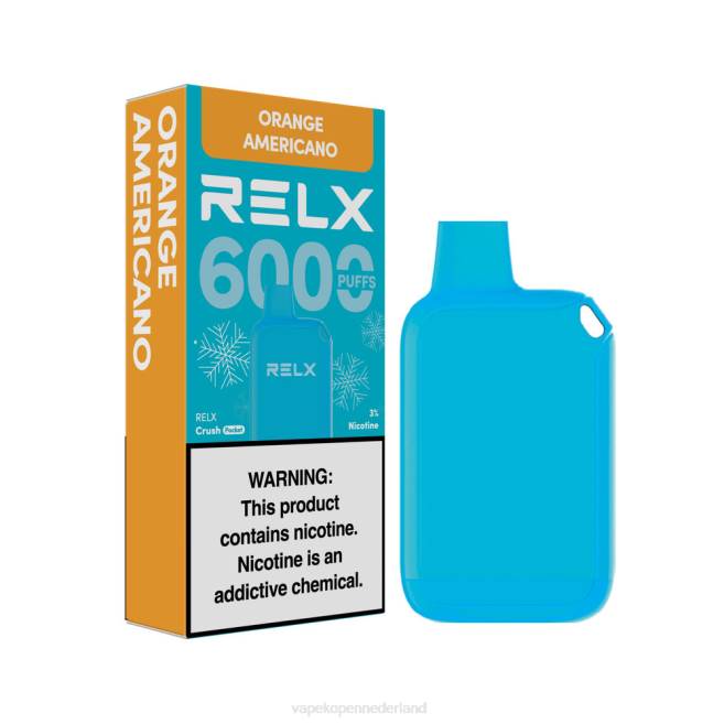 Electronic Cigarette Vape oranje amerikaanse - RELX Crush Pocket 6000 ijskoud LZ0V15