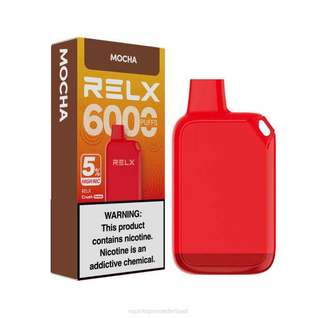 Vape Nederland mokka - RELX Crush Pocket 6000 5% hoge nic LZ0V25