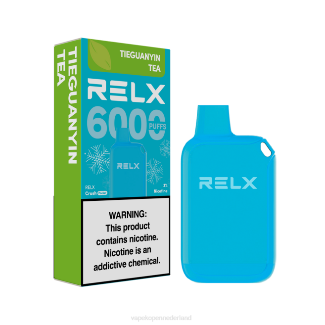 Vape Nederland tieguanyin thee - RELX Crush Pocket 6000 ijskoud LZ0V22