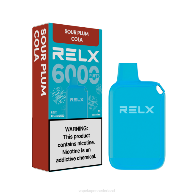 Vape Nederland zure pruimcola - RELX Crush Pocket 6000 ijskoud LZ0V19