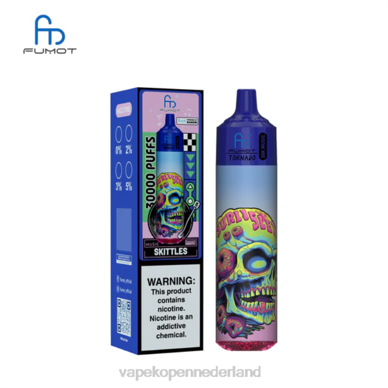 E-Liquid Nederland P8RF24 kegelen Fumot Tornado 30k muziek