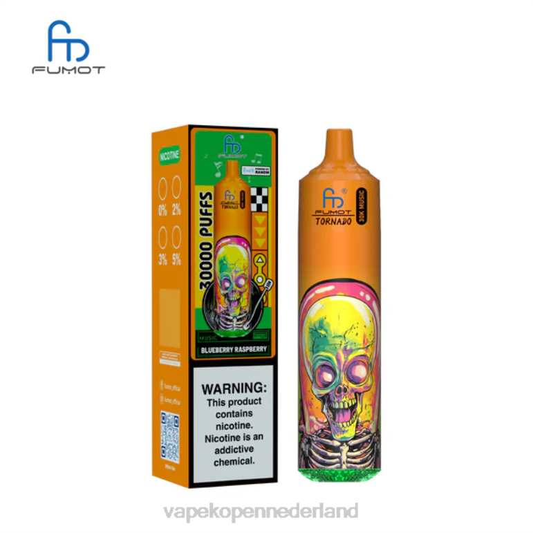 Electronic Cigarette Vape P8RF5 bosbes framboos Fumot Tornado 30k muziek