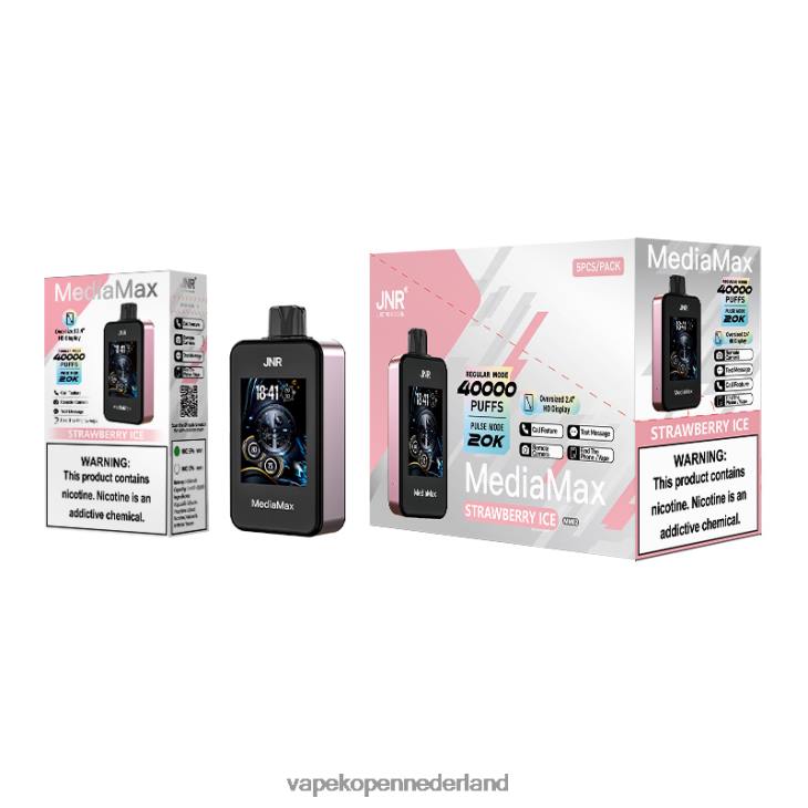 JNR MediaMax 40k trekje aardbeien ijs PVVZ17 - Vape Official Store