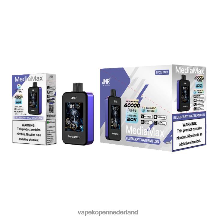 JNR MediaMax 40k trekje bosbessen watermeloen PVVZ12 - Vape Store