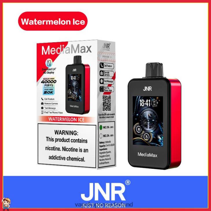 JNR MediaMax 40k trekje watermeloen ijs PVVZ18 - Vape Nederland
