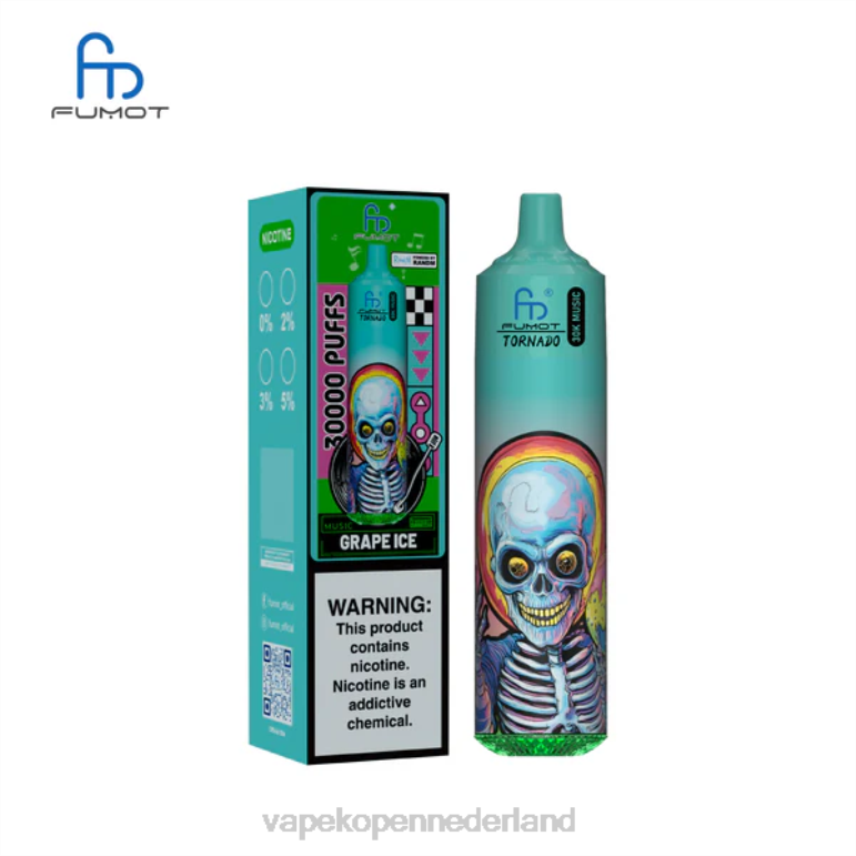 Vape Kopen P8RF13 druiven ijs Fumot Tornado 30k muziek