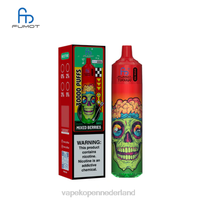 Vape Kopen P8RF18 gemengde bessen Fumot Tornado 30k muziek