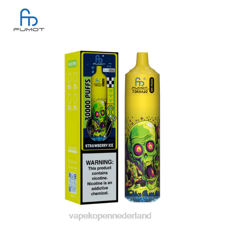 Vape Nederland P8RF26 aardbeien ijs Fumot Tornado 30k muziek
