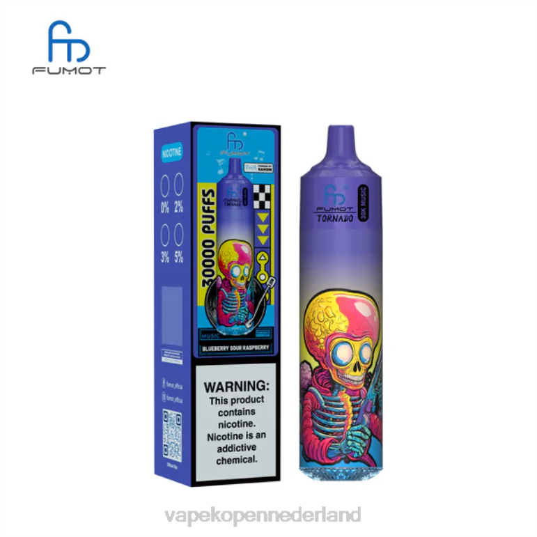 Vape Nederland P8RF6 bosbes zure framboos Fumot Tornado 30k muziek