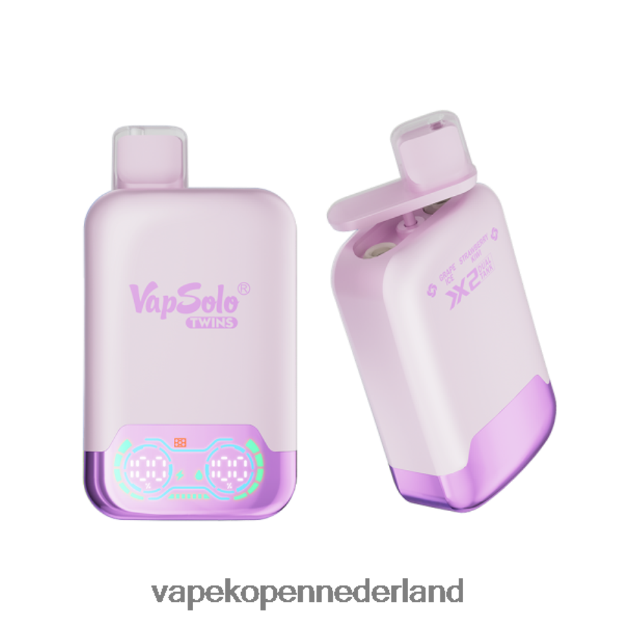 Vapsolo TWINS wegwerp damp druivenijs en aardbei-kiwi NNL4PT140 Electronic Cigarette Vape