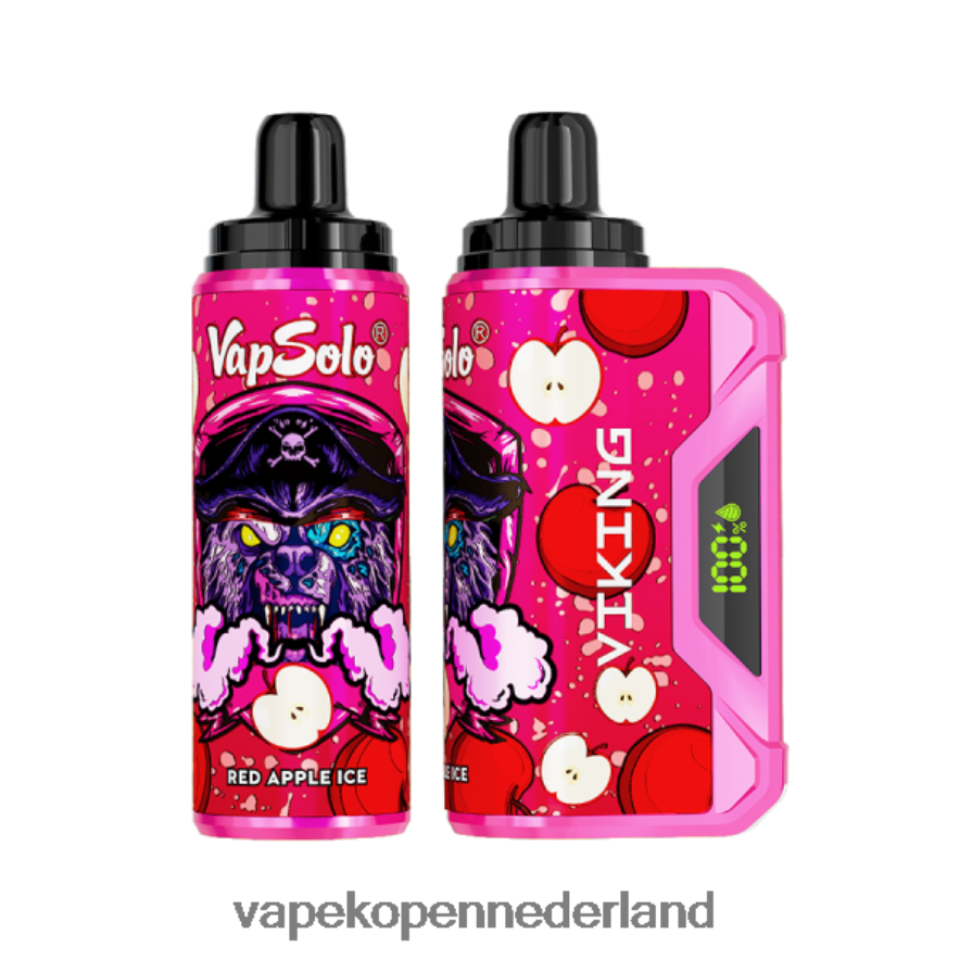 Vapsolo VIKING wegwerp damp rood appelijs NNL4PT154 E-Liquid Nederland