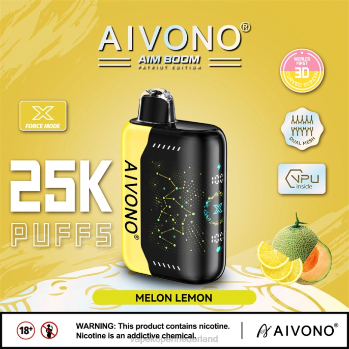 Aivono AIM BOOM 25000 meloen citroen - 2604348 Electronic Cigarette Vape