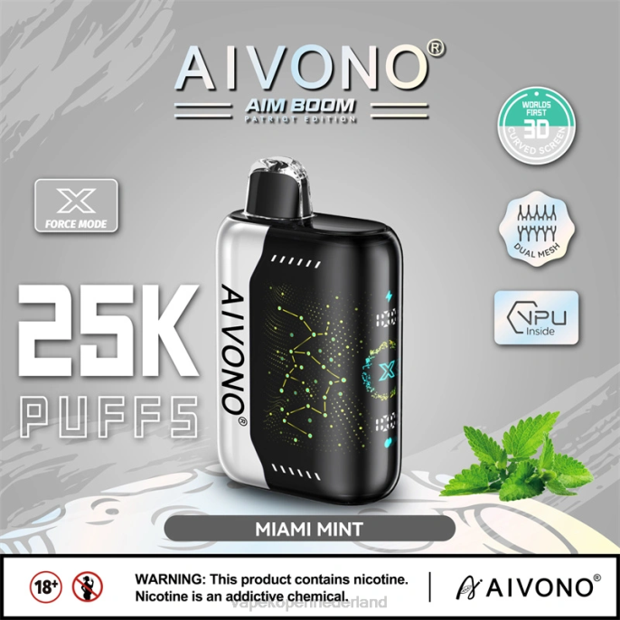 Aivono AIM BOOM 25000 miami munt - 2604349 Vape Nederland
