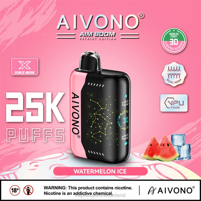 Aivono AIM BOOM 25000 watermeloen ijs - 2604353 E-Liquid Nederland