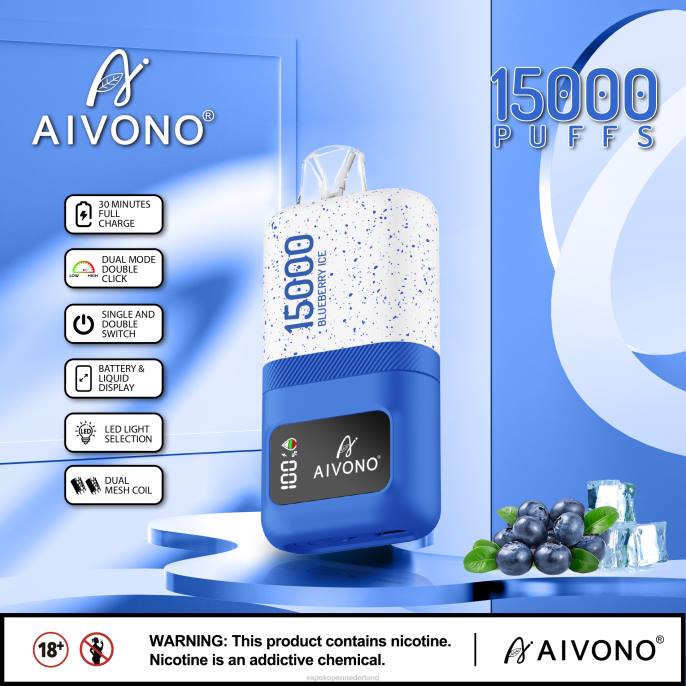 Aivono AIM magic 15000 bosbessen ijs - 260468 E-Liquid Nederland