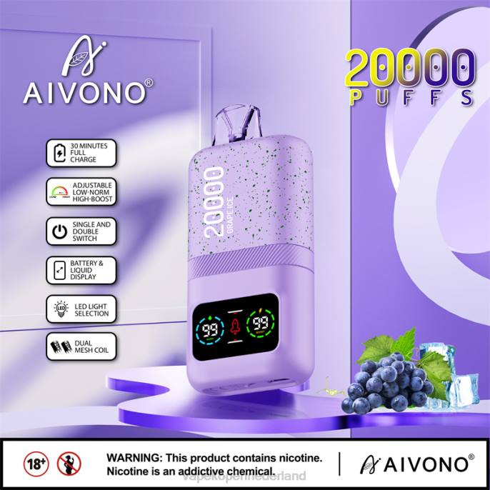Aivono AIM magic 20000 druiven ijs - 260486 E-Liquid Nederland