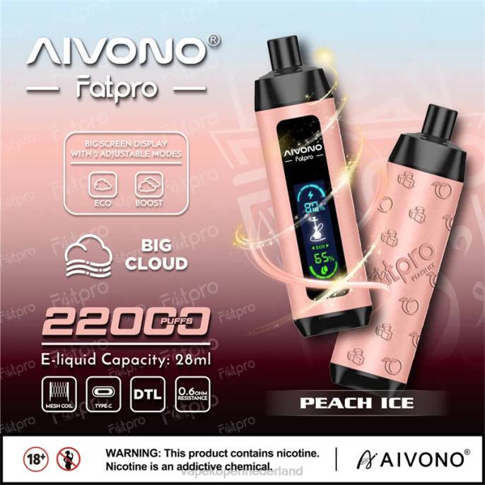 Aivono Fatpro 22000 perzik ijs - 26045 E-Liquid Nederland