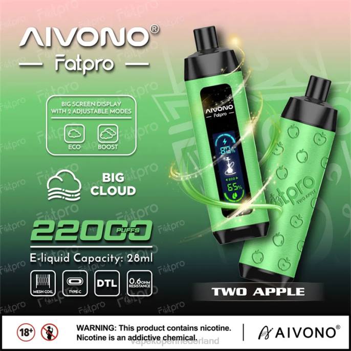 Aivono Fatpro 22000 twee appel - 26041 Vape Nederland