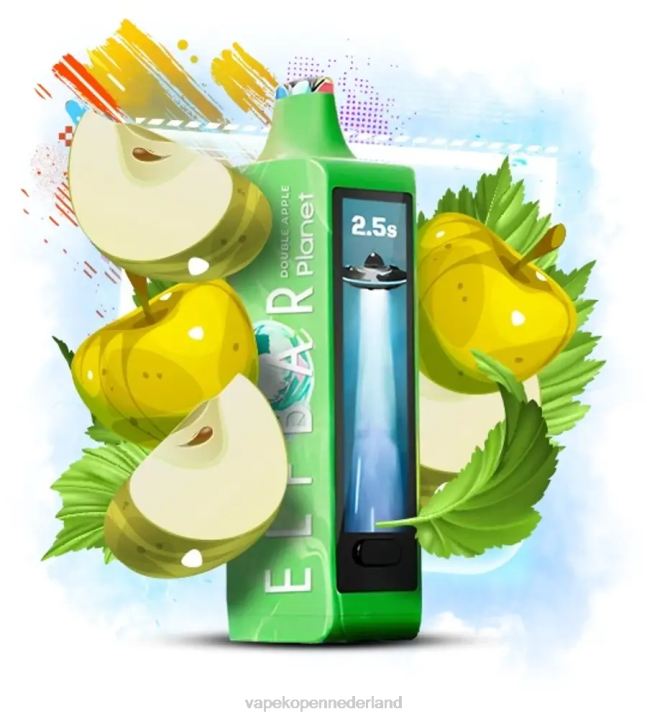 E-Liquid Nederland FT0H14 - dubbele appel Elf Bar Planet 25000