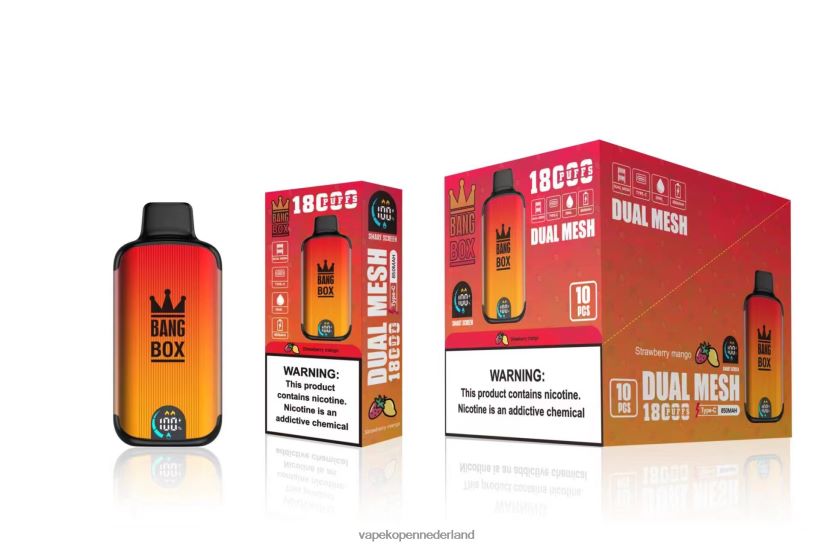 E-Liquid Nederland NFBX6N99 aardbei-mango - Bang Box 18000 trekjes
