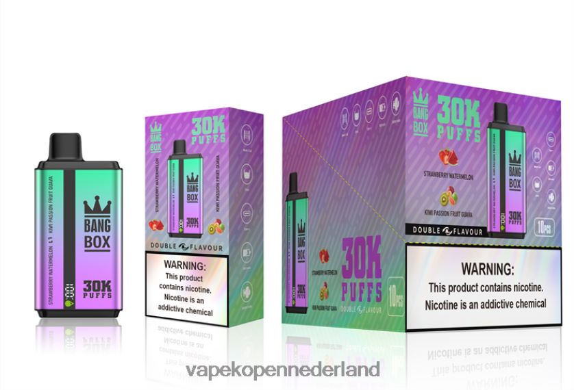 Electronic Cigarette Vape NFBX6N70 aardbei-watermeloen & kiwi-passievrucht-guave - Bang Box 30.000 soesjes dubbele smaken
