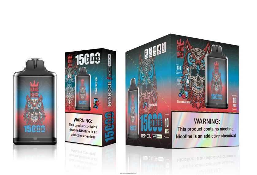 Vape Kopen NFBX6N108 blauw razz-ijs - Bang Box s1-15000 trekjes