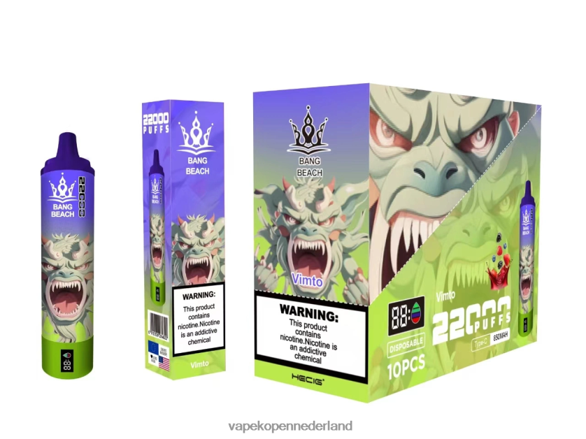 Vape Kopen NFBX6N18 vimto - Bang Beach 22000 trekjes slim scherm