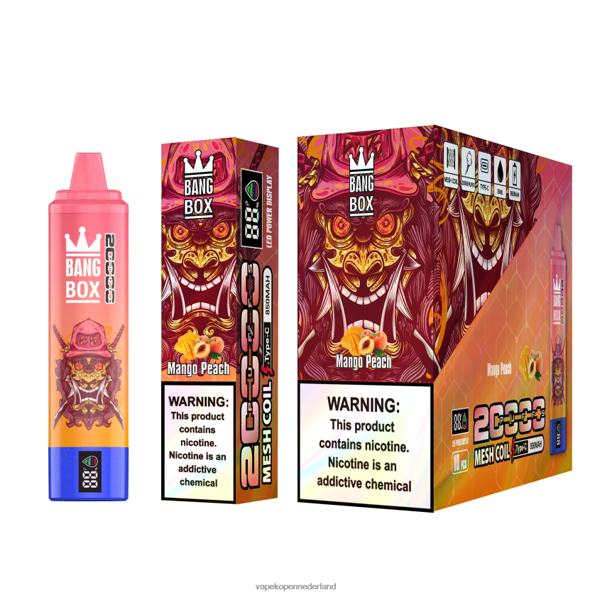 Vape Kopen NFBX6N58 mango-perzik - Bang Box 20.000 trekjes slim scherm