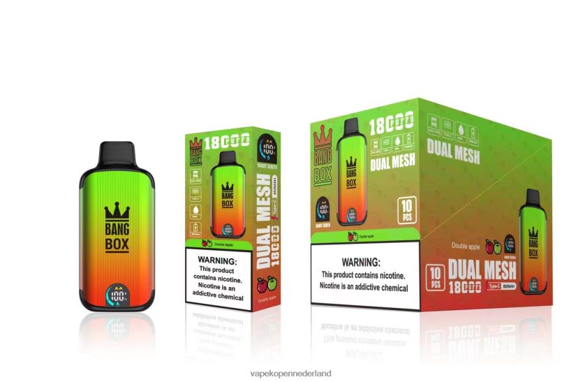 Vape Kopen NFBX6N93 dubbele appel - Bang Box 18000 trekjes