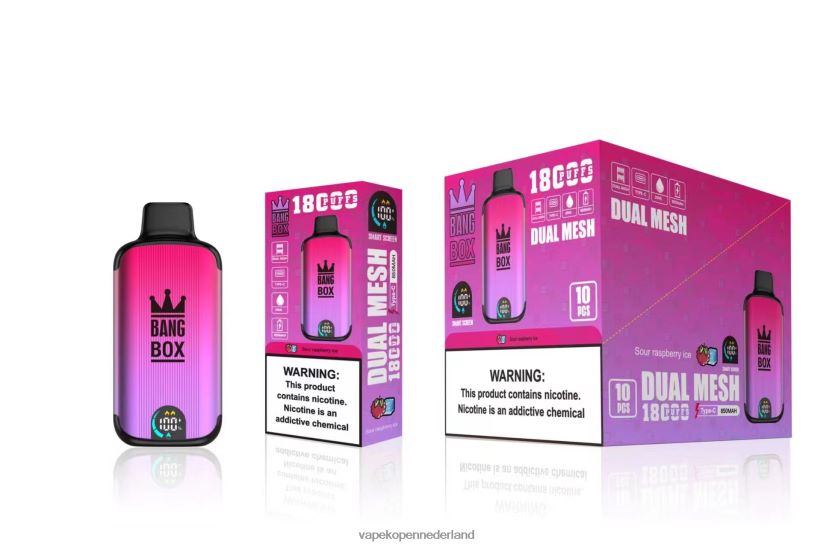 Vape Kopen NFBX6N98 zuur frambozenijs - Bang Box 18000 trekjes