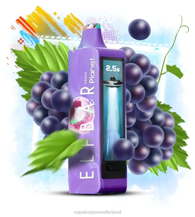 Vape Nederland FT0H13 - druif Elf Bar Planet 25000