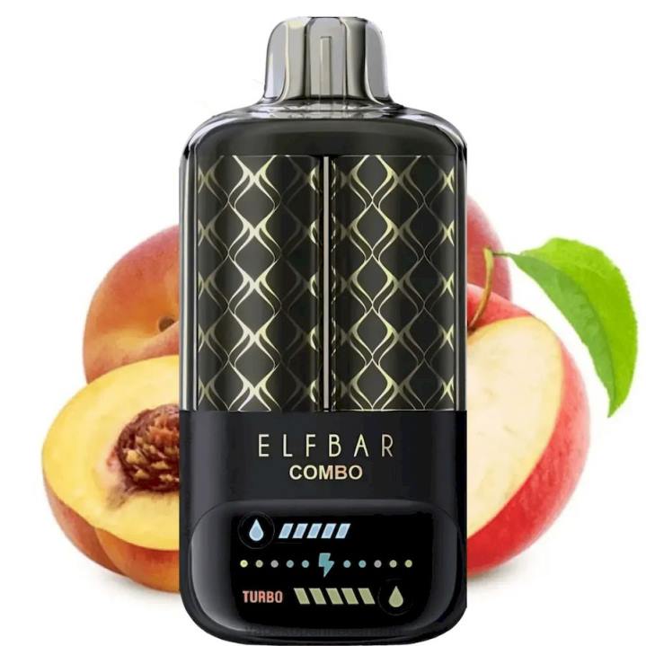Vape Nederland FT0H4 - appel en sappige perzik Elf Bar Combo 25000