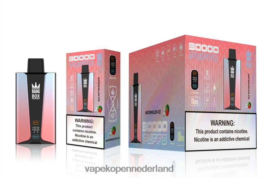 Vape Nederland NFBX6N86 watermeloen ijs - Bang Box 30.000 trekjes slim scherm