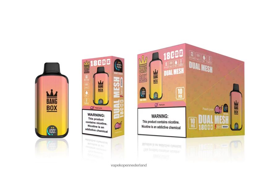Vape Nederland NFBX6N91 perziksap - Bang Box 18000 trekjes