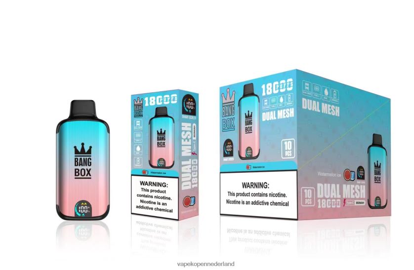Vape Nederland NFBX6N96 watermeloen ijs - Bang Box 18000 trekjes