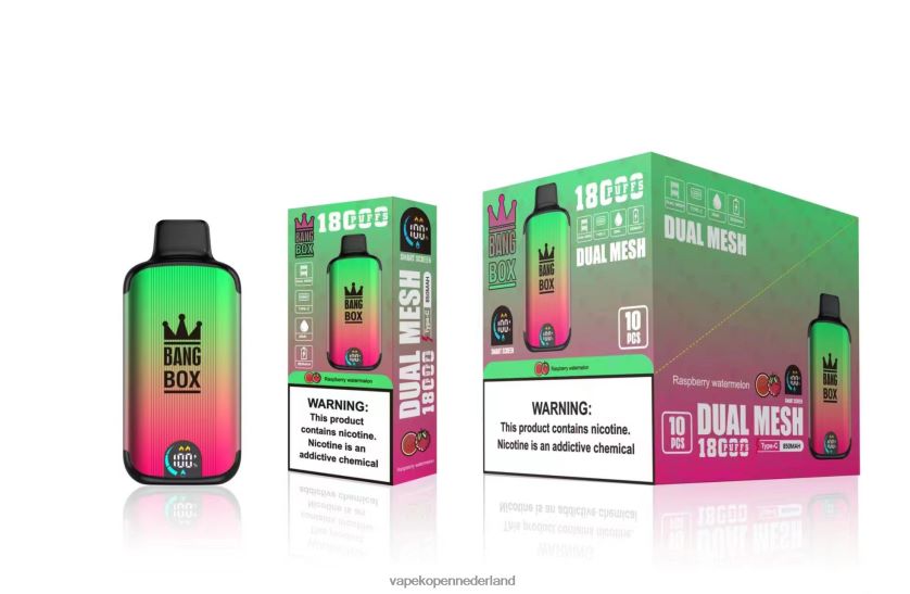 Vape Zonder Nicotine NFBX6N97 frambozen watermeloen - Bang Box 18000 trekjes