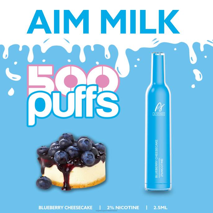 Aivono AIM MILK 500 bosbessen-cheesecake - 2604274 Vape Nederland