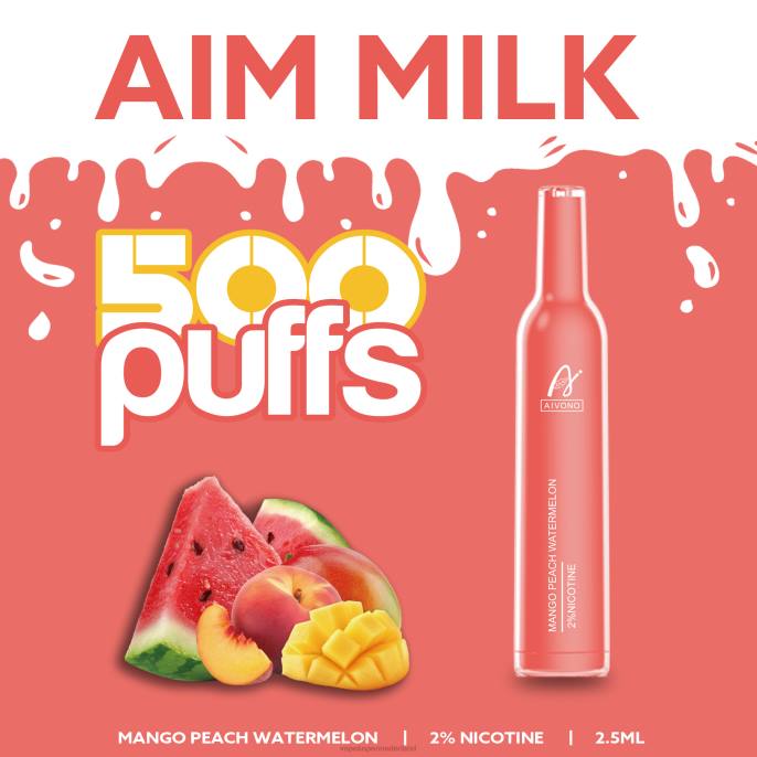 Aivono AIM MILK 500 mango perzik watermeloen - 2604268 Vape Nederland